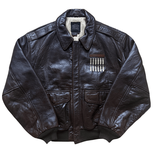 Avirex 'Wild Child' 1987 A2 Leather Flight Jacket - S / M