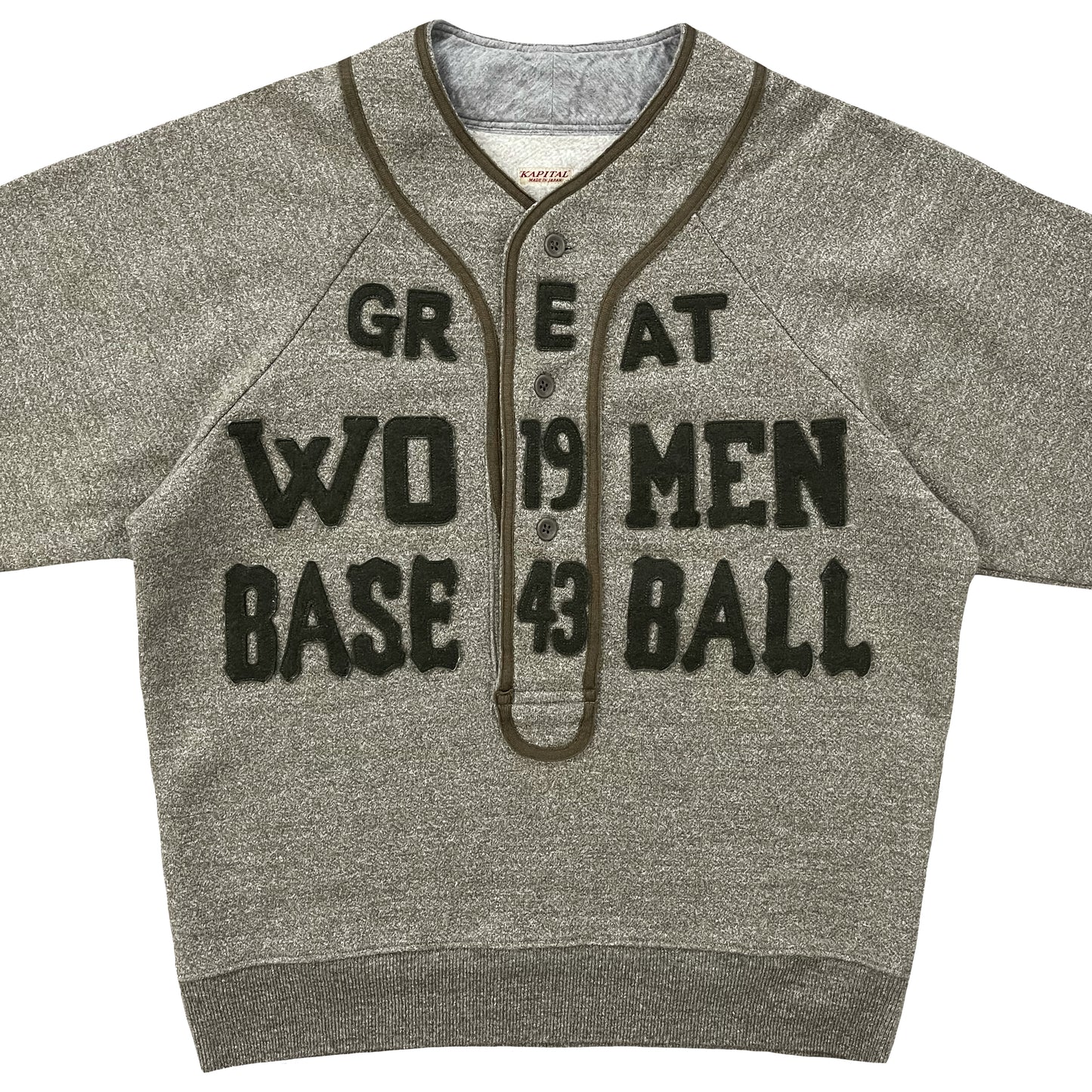 Kapital Great Women Baseball Henley Sweater