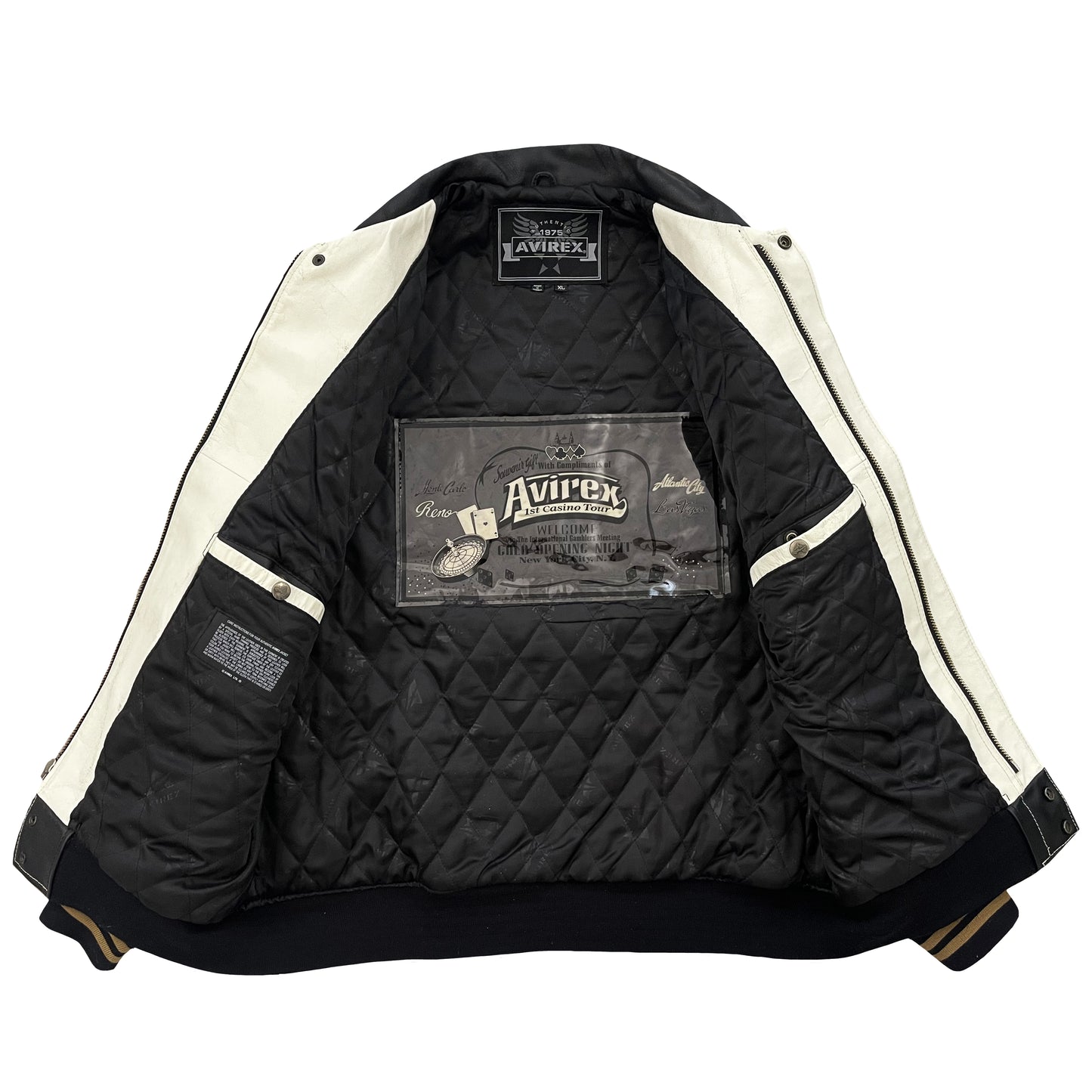 Avirex 1st Casino Tour Leather Varsity Jacket - XL