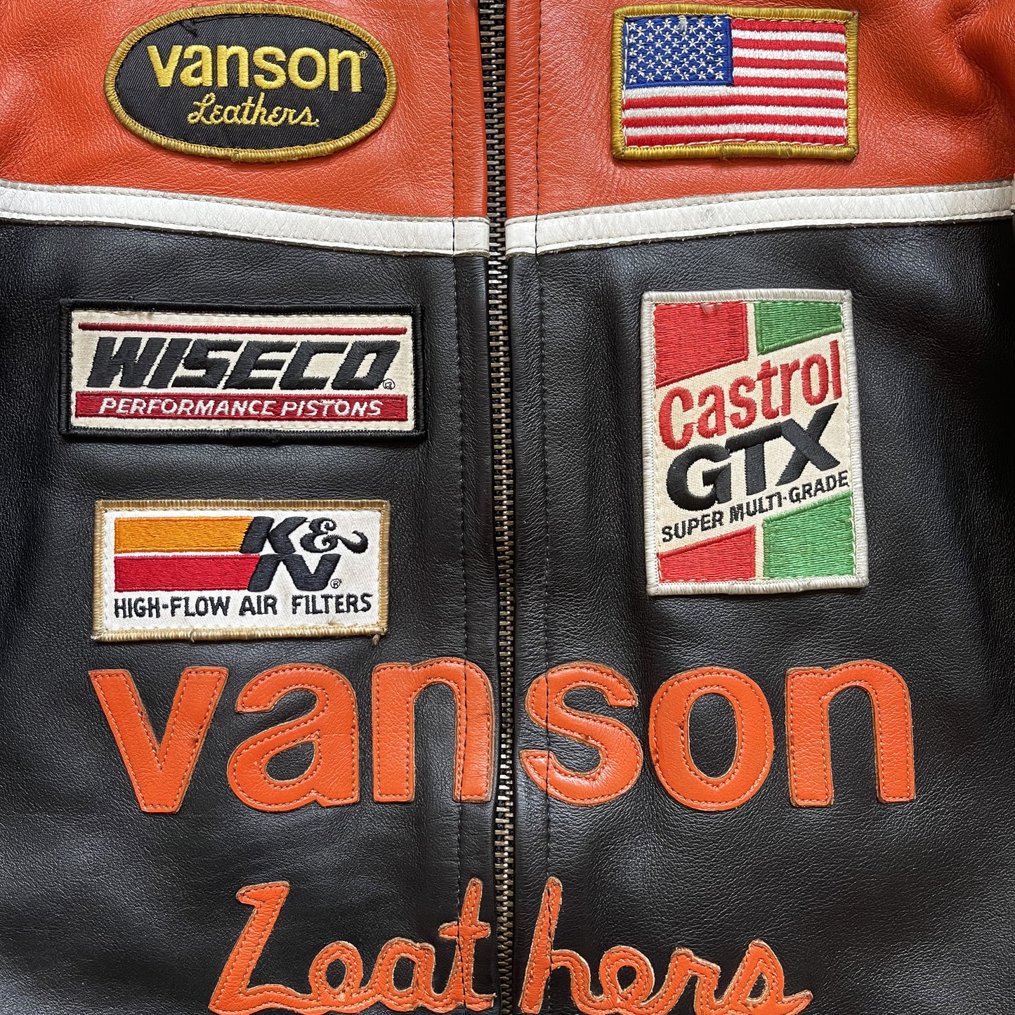 Vanson Leathers Motorcycle Racer Jacket - L