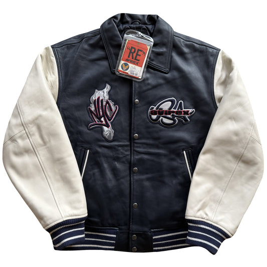 Avirex New York Leather Varsity Jacket - M