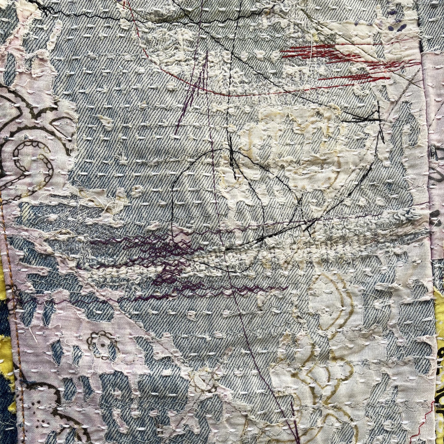 Boro Bandana Sashiko Distressed Jeans - W30"