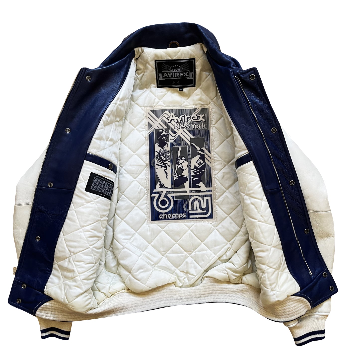 Avirex Champs Leather Varsity Jacket - L