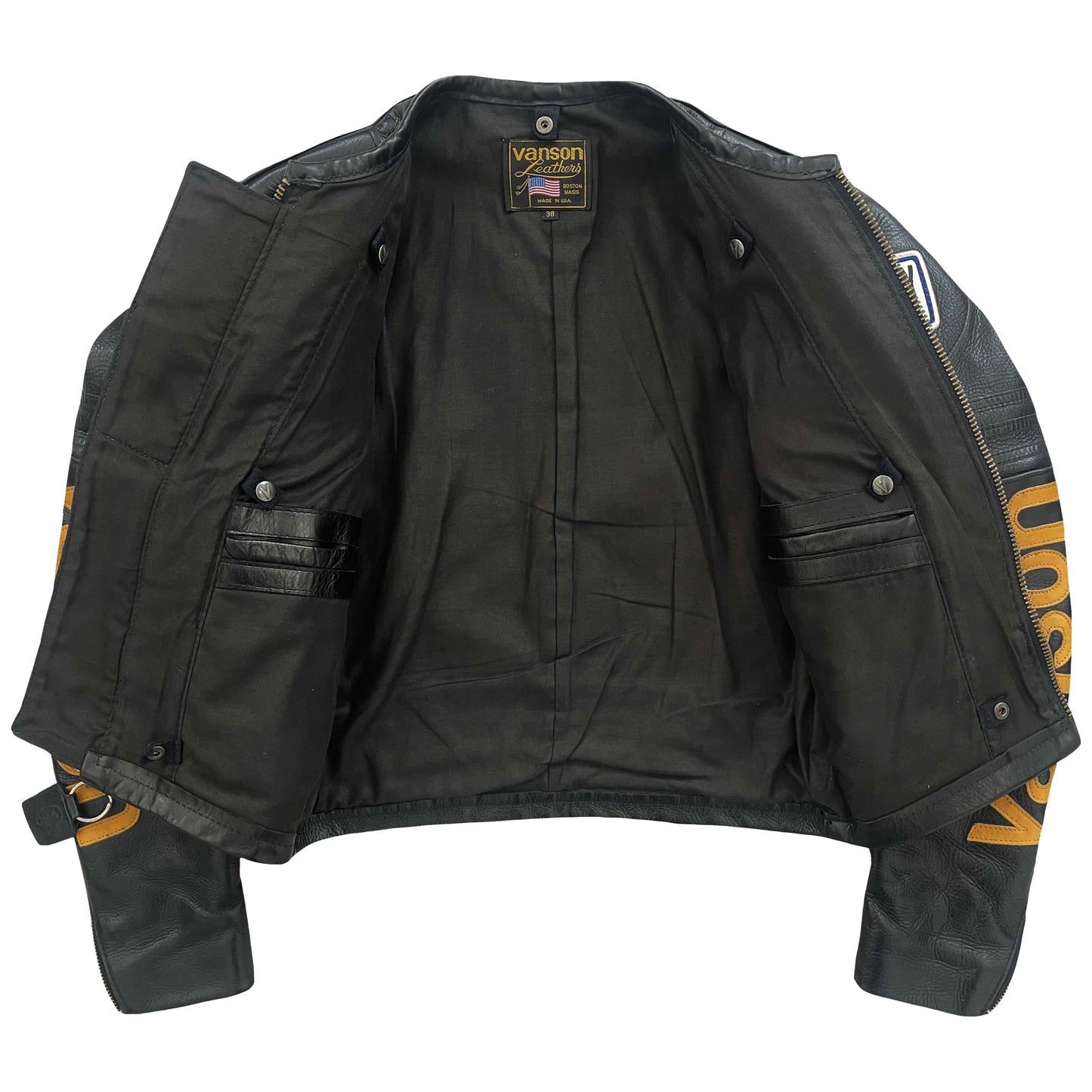 Vanson Leathers 'One Star' Motorcycle Racer Jacket