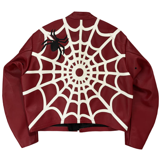 Vanson Leathers Spiderweb Leather Racing Jacket - XL