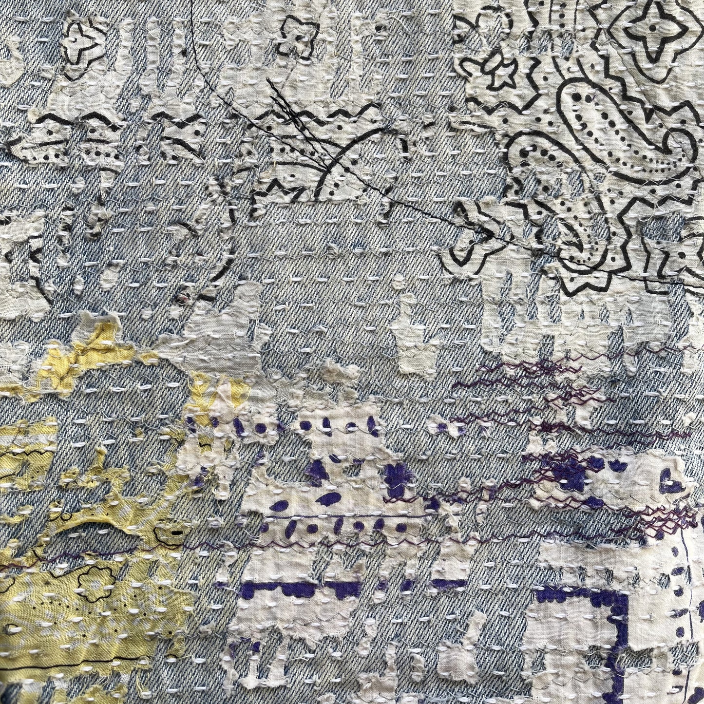 Boro Bandana Sashiko Distressed Jeans - W30"