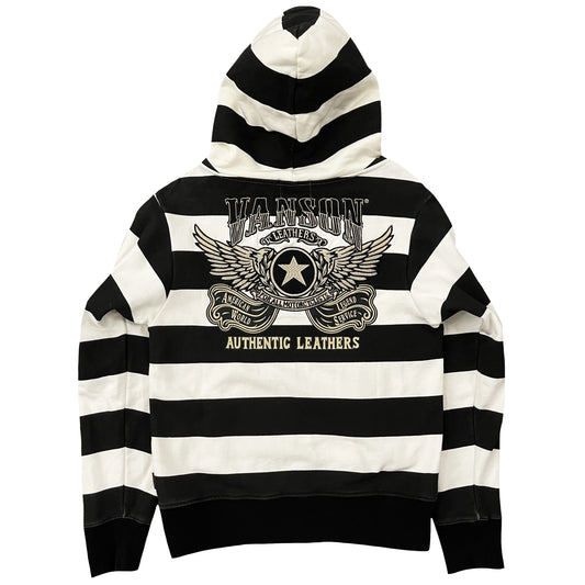 Vanson Leathers American Legend Striped Hoodie - S