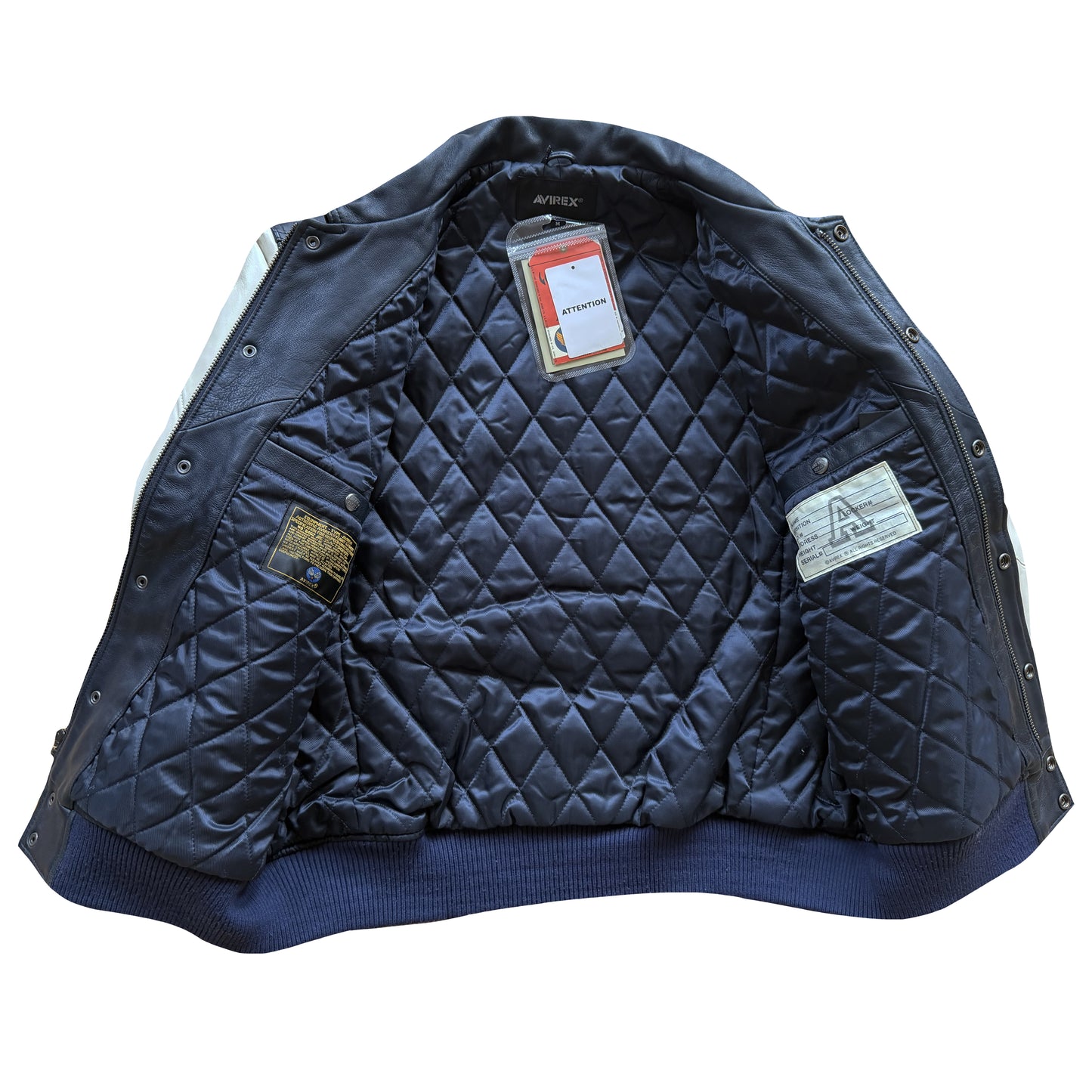 Avirex New York Leather Varsity Jacket - M