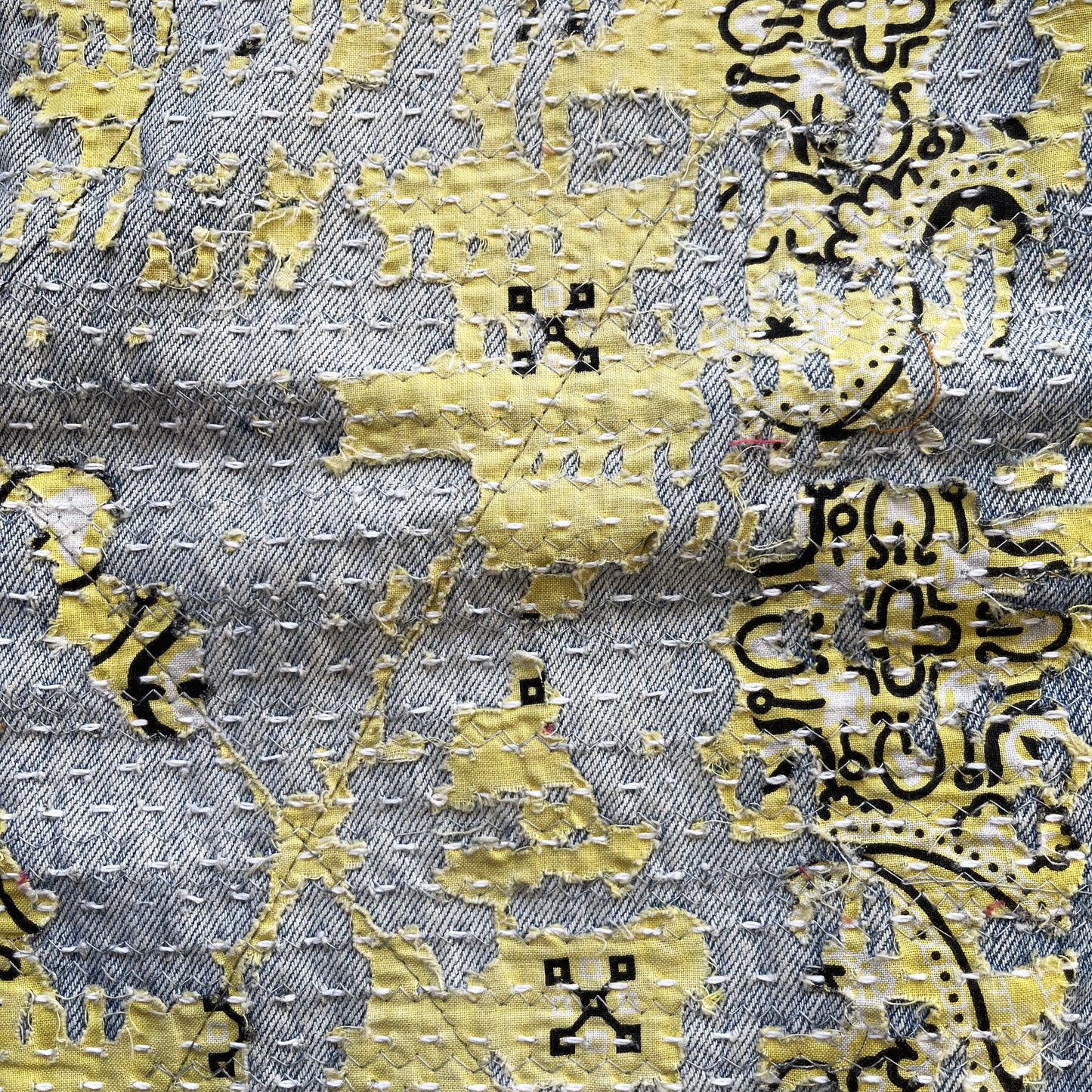 Boro Bandana Sashiko Distressed Jeans - W30"