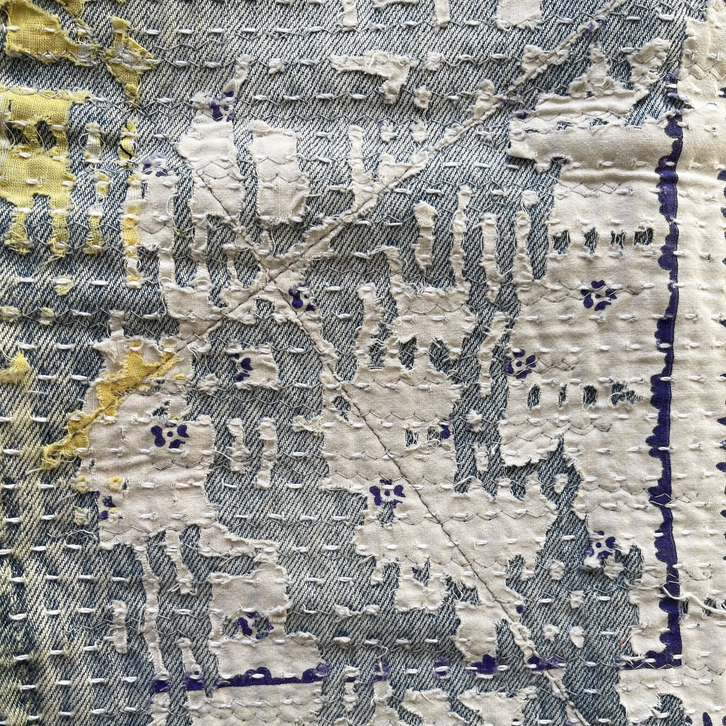 Boro Bandana Sashiko Distressed Jeans - W30"