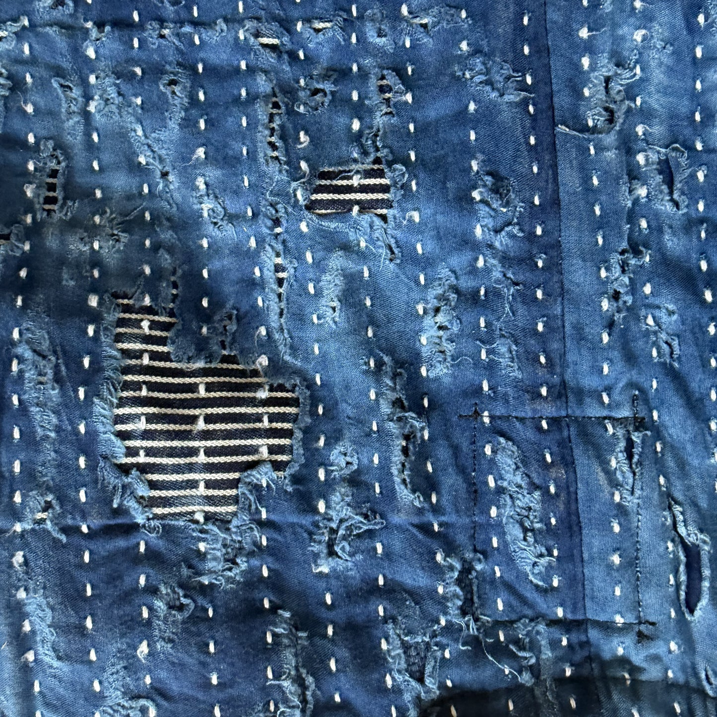 Japanese Boro Denim Work Chore Jacket - M