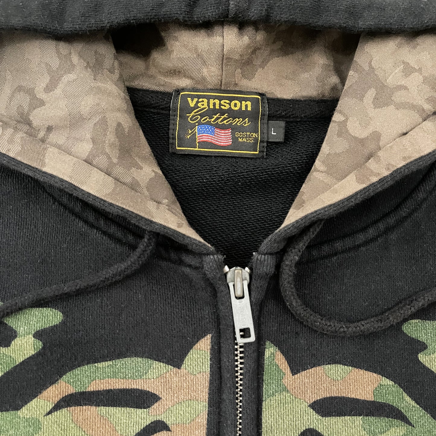 Vanson Leathers Camo Skeleton Hoodie - M