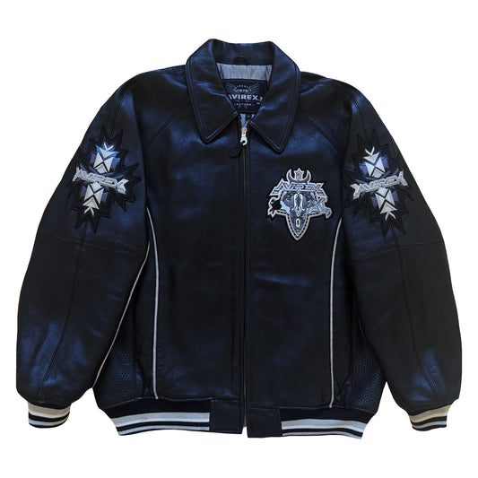 Avirex 'Gathering of The Tribes' Leather Varsity Jacket - XL