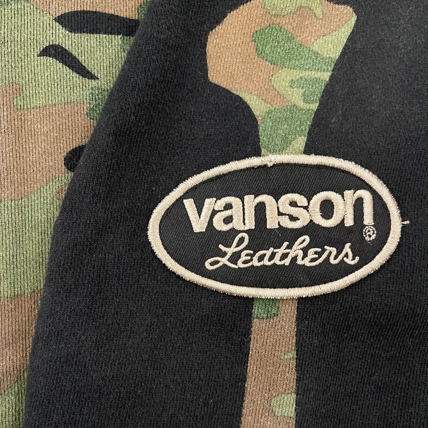 Vanson Leathers Camo Skeleton Hoodie - M