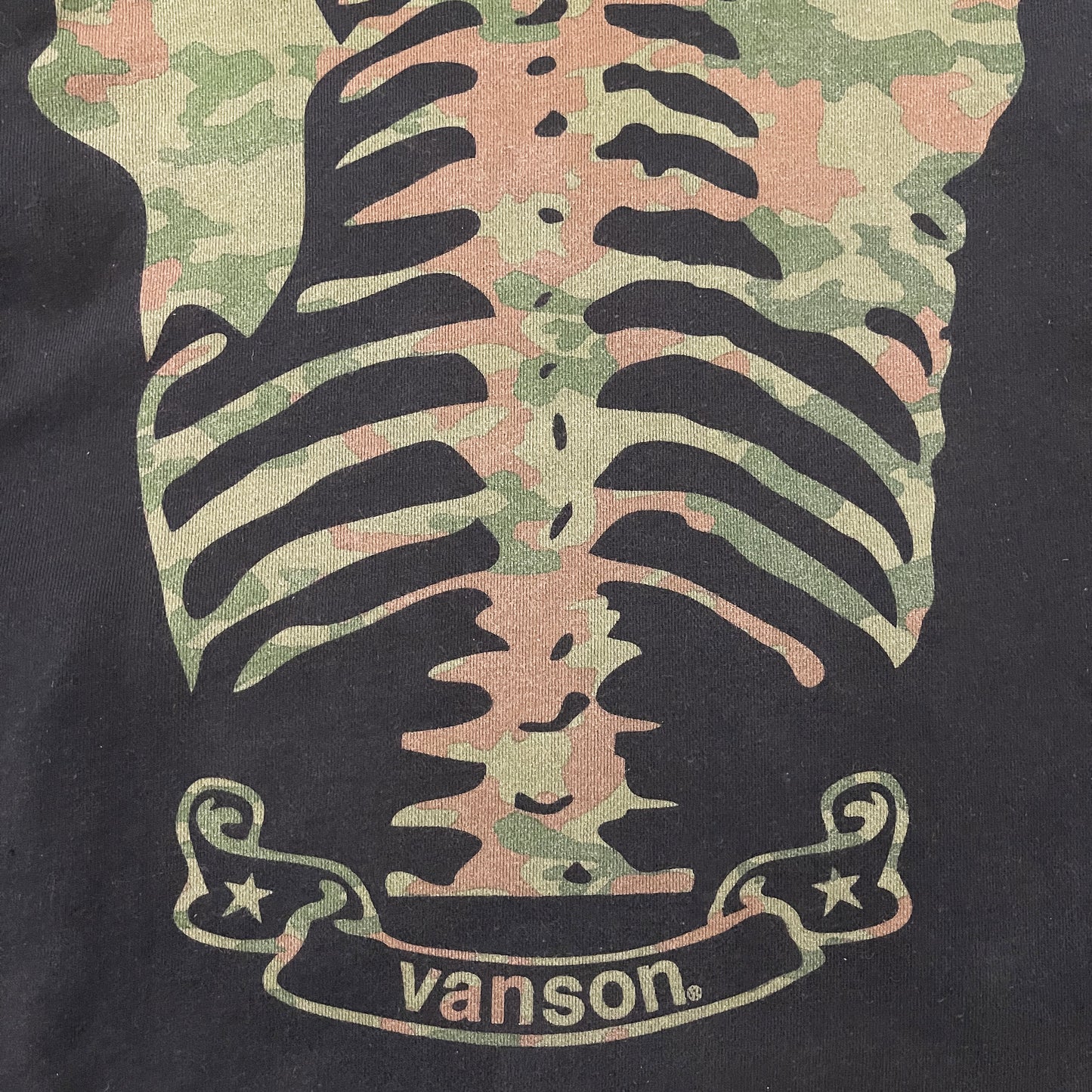 Vanson Leathers Camo Skeleton Hoodie - M