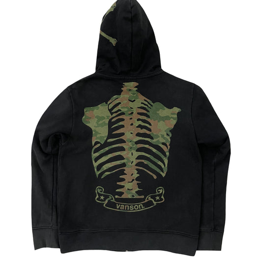 Vanson Leathers Camo Skeleton Hoodie - M