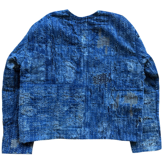 Japanese Boro Denim Work Chore Jacket - M