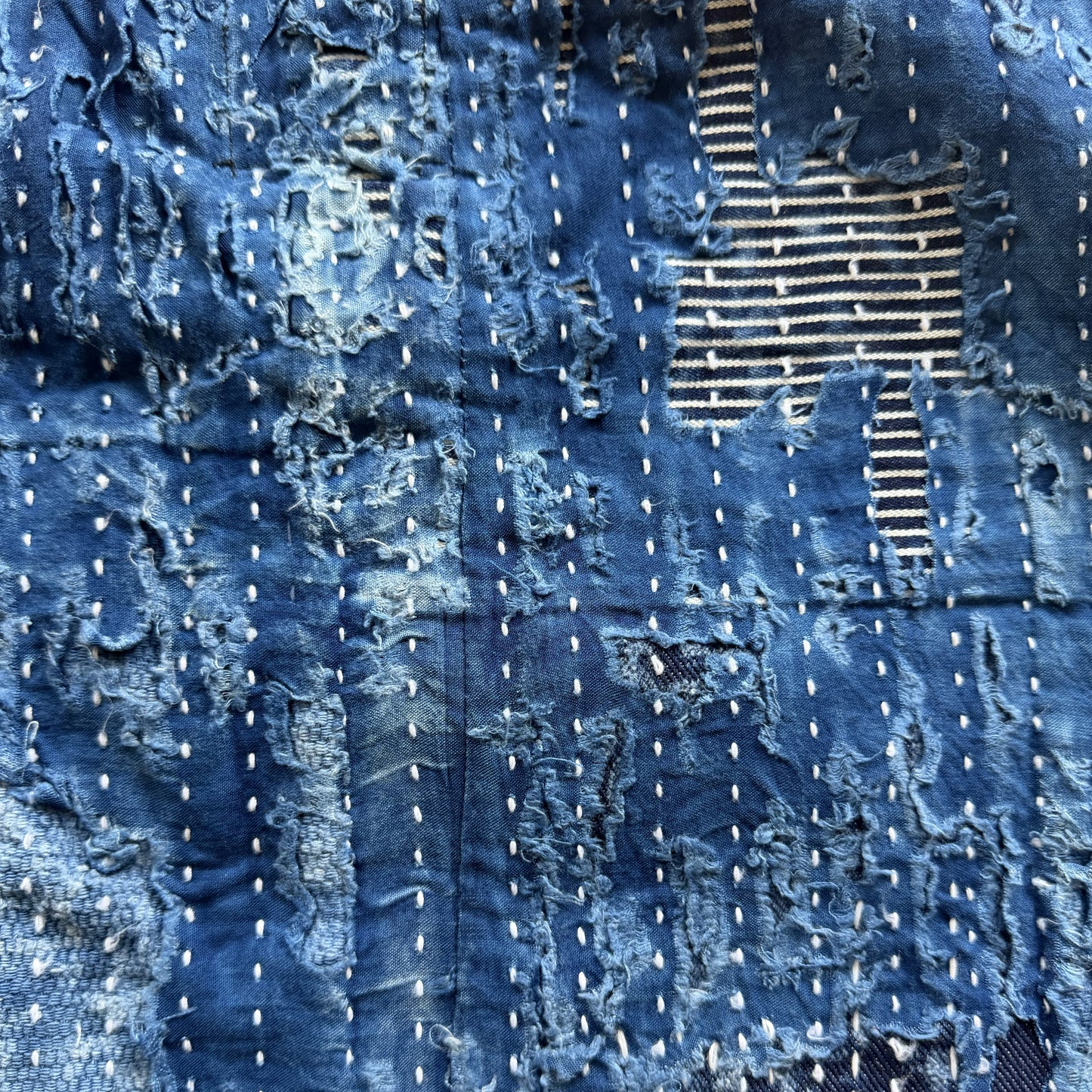 Japanese Boro Denim Work Chore Jacket - M