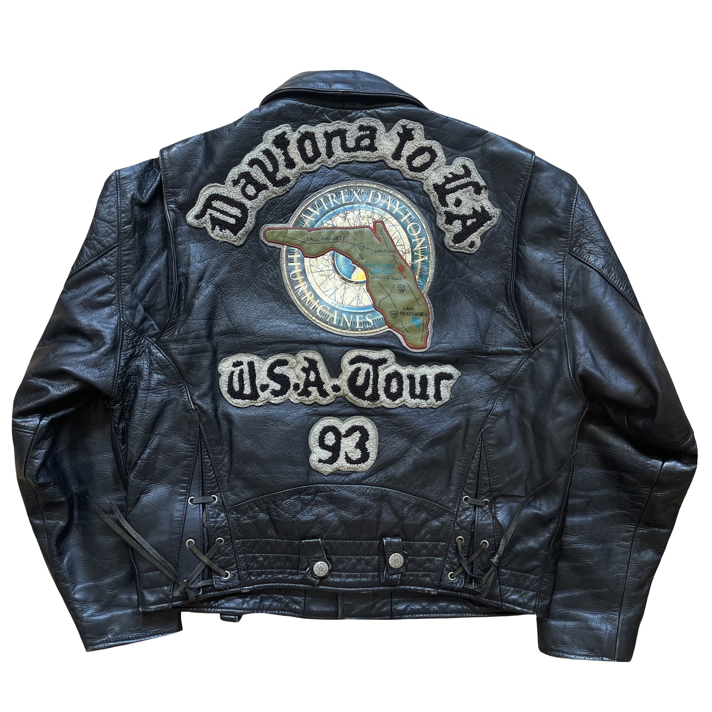 Avirex Daytona Leather Biker Jacket - L
