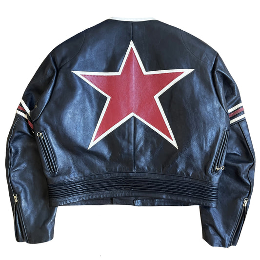 Vanson Leathers 'One Star' Motorcycle Racer Jacket - L