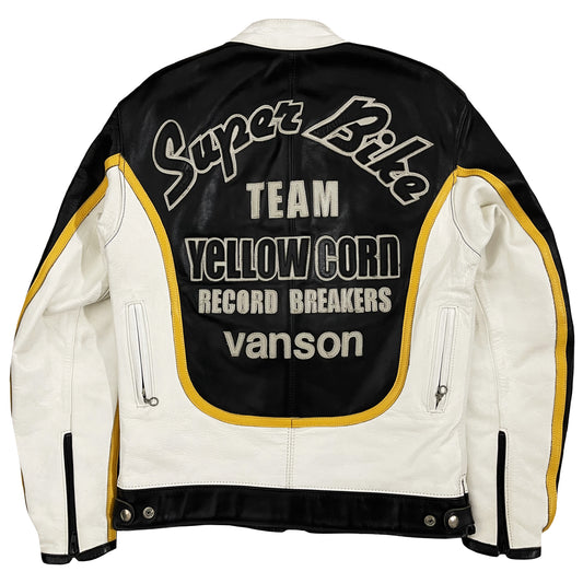 Vanson Leathers x Yellow Corn Motorcycle Racer Jacket - M