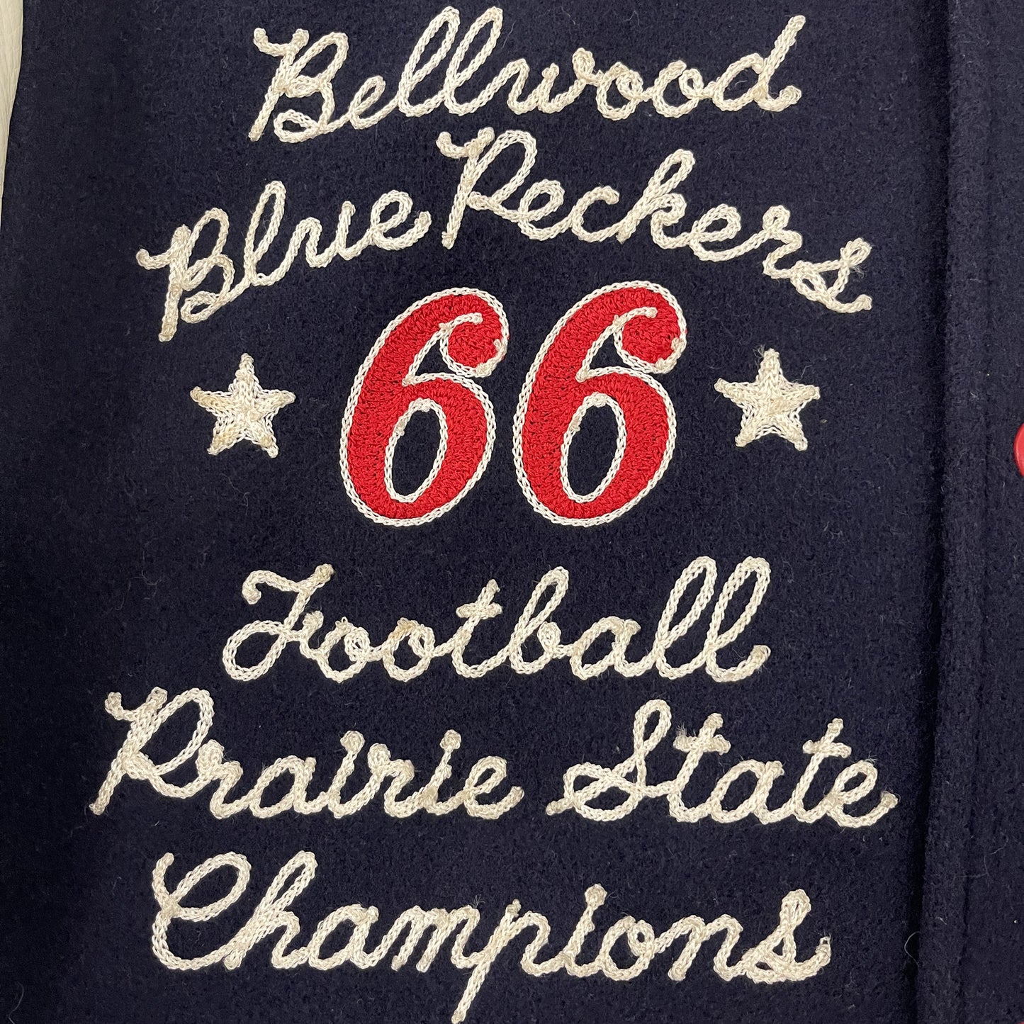 Whitesville 'Bellwood Blue Peckers' Varsity Jacket - XL