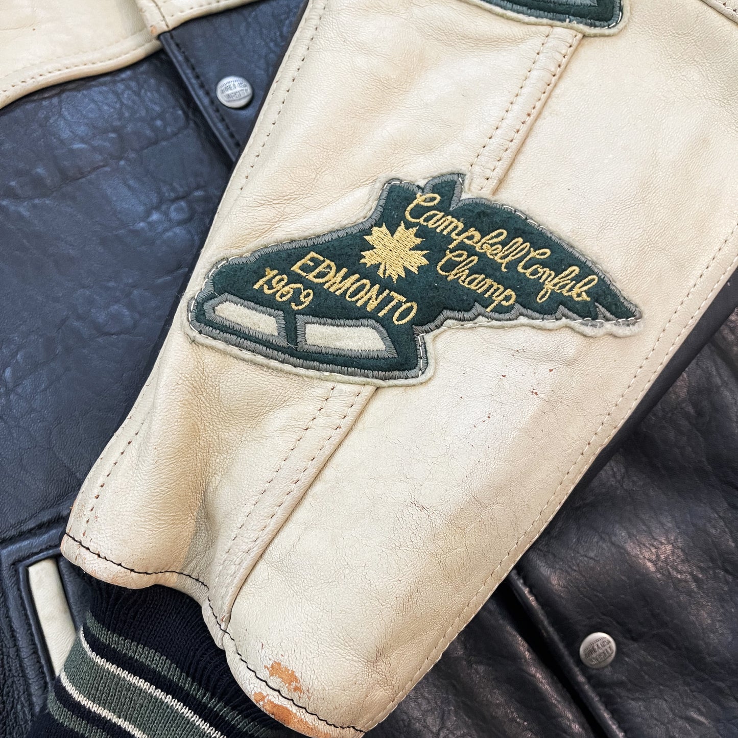 Avirex Wildbears Leather Varsity Jacket - S