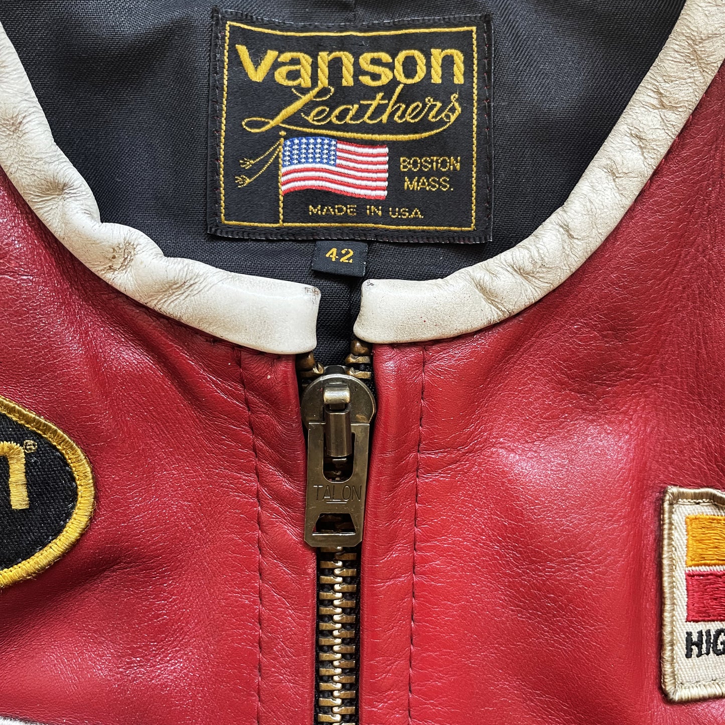 Vanson Leathers One Star Motorcycle Racer Jacket - M
