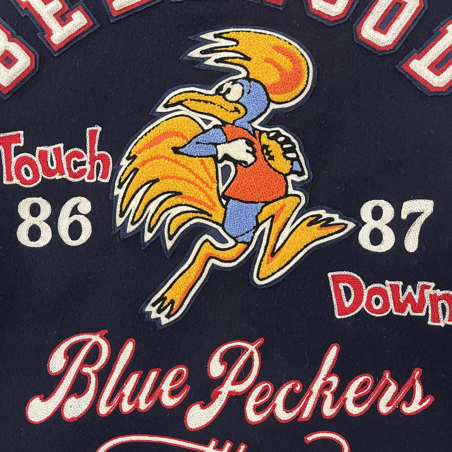 Whitesville 'Bellwood Blue Peckers' Varsity Jacket - XL