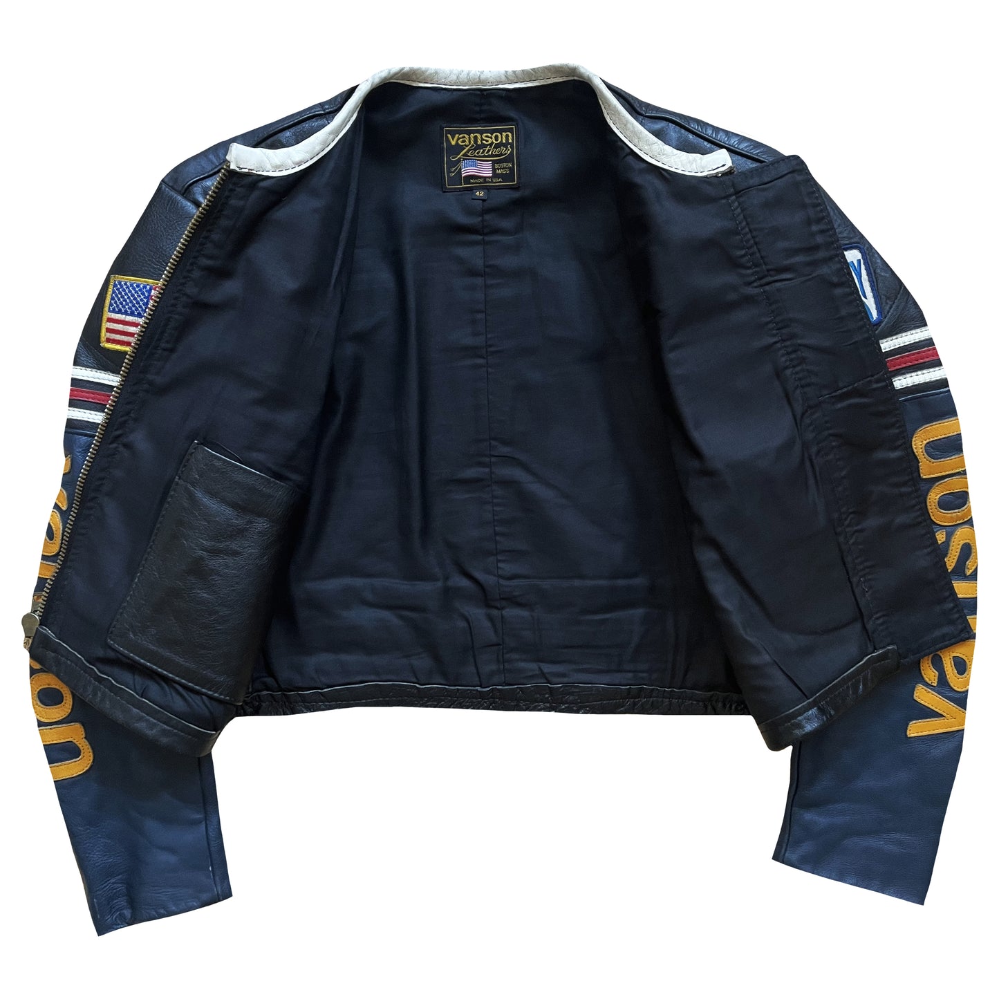 Vanson Leathers One Star Motorcycle Racer Jacket - M