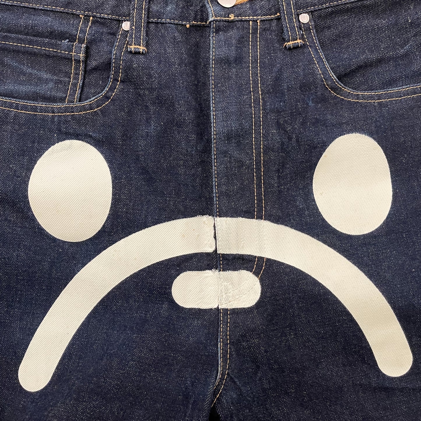 Bape Sad Face Jeans