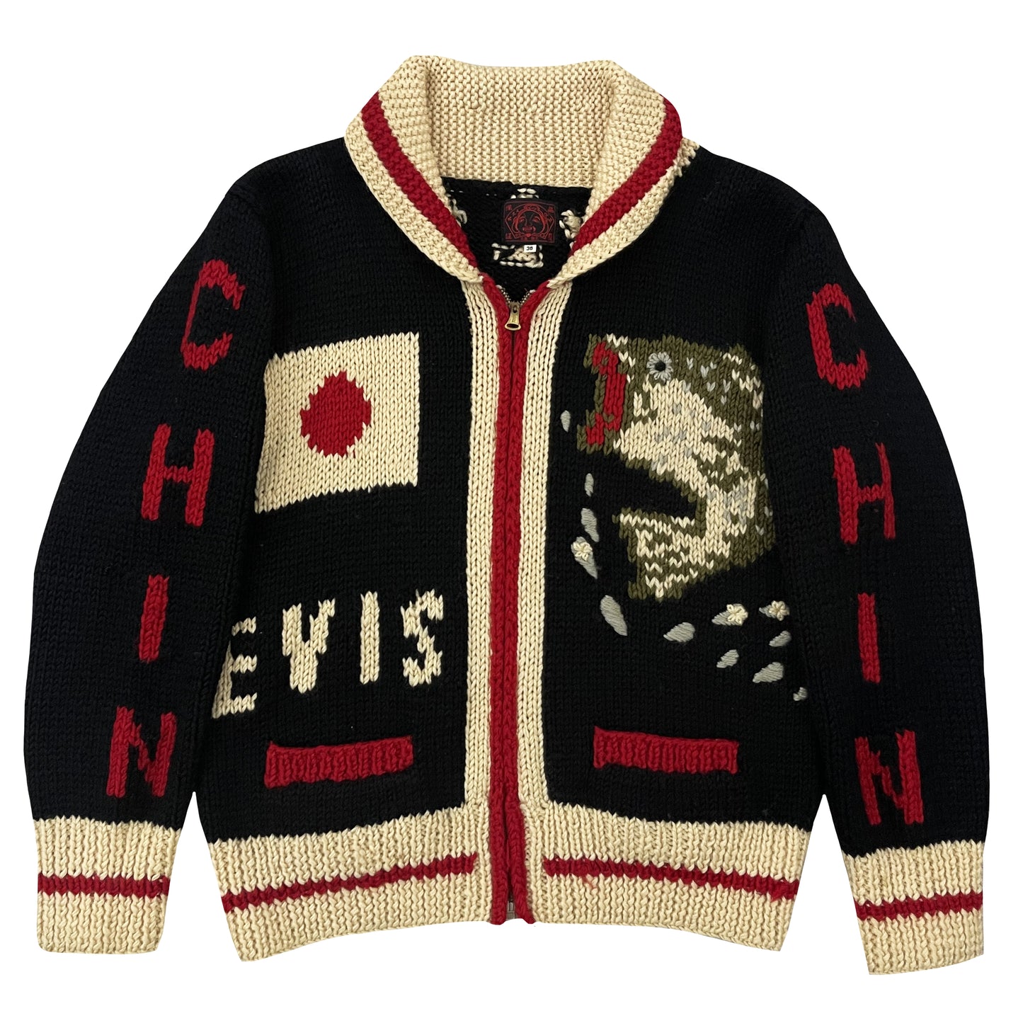 Evisu Dowluck Cowichan Knitted Cardigan - M