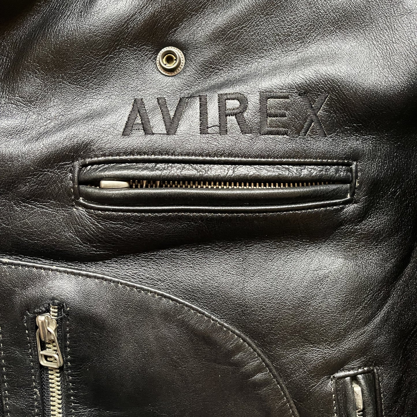 Avirex 'Daytona to LA' Leather Biker Jacket - S