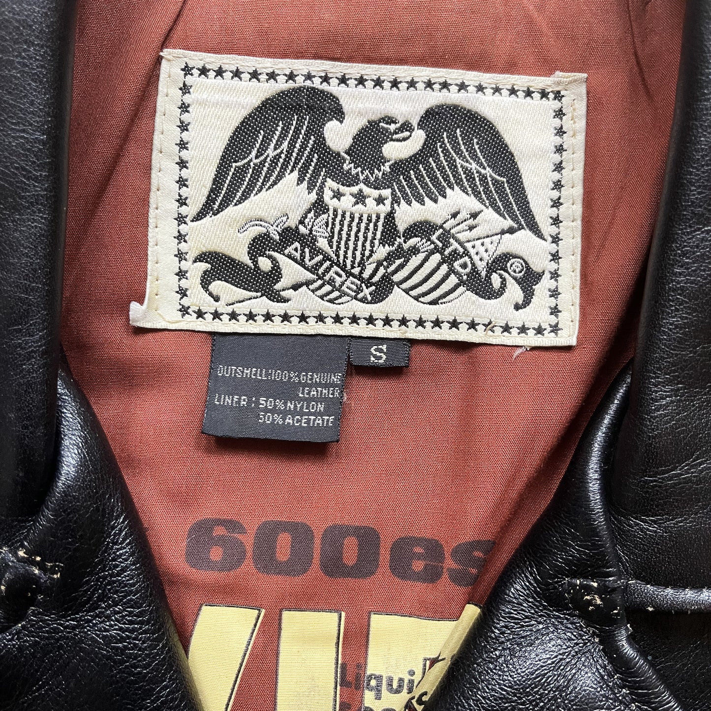 Avirex 'Daytona to LA' Leather Biker Jacket - S