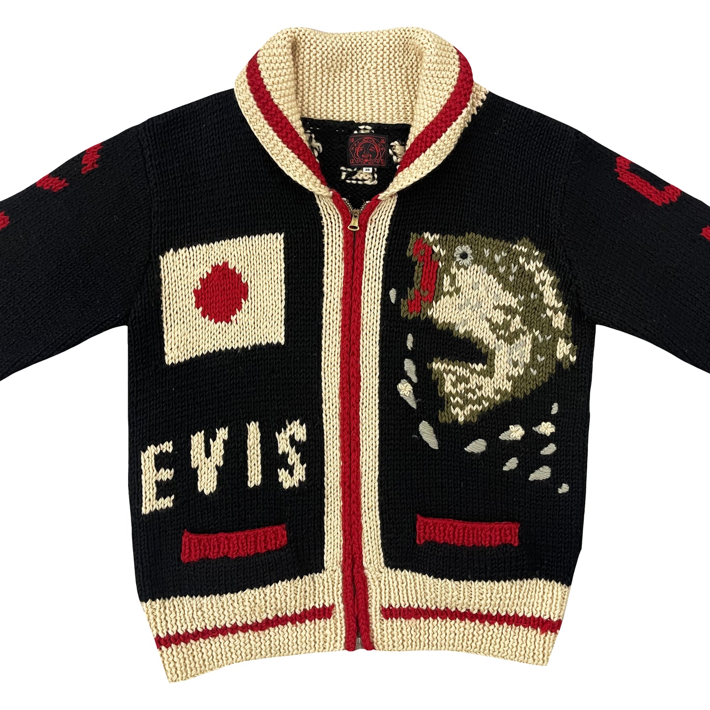 Evisu Dowluck Cowichan Knitted Cardigan - M