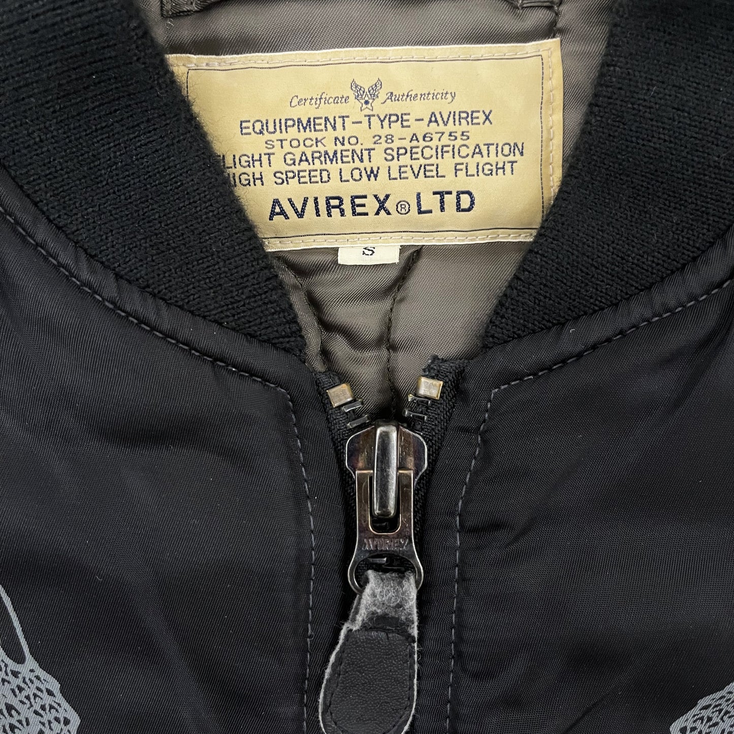 Avirex Japan Dragon MA1 Bomber Jacket - S