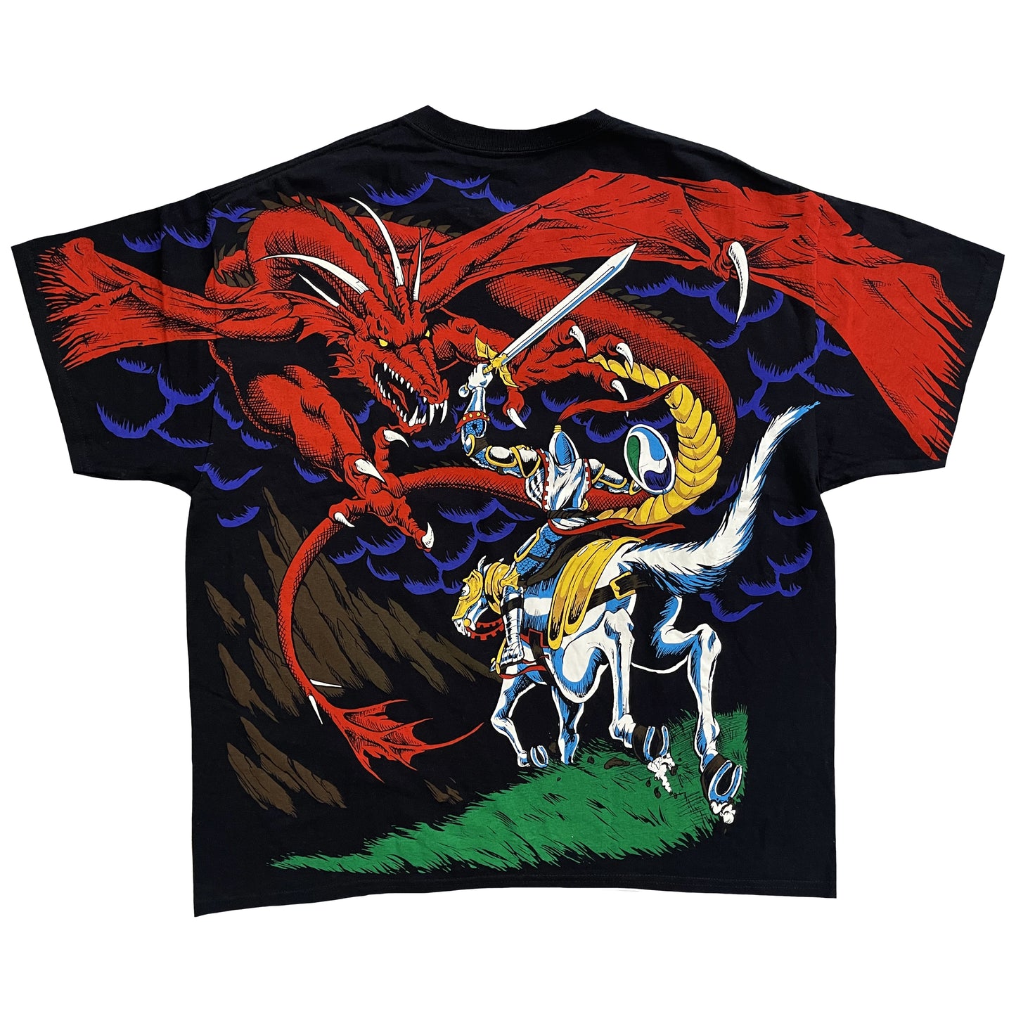 Liquid Blue Dark Fantasy Firing Dragon T-Shirt