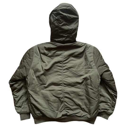 Avirex Padded Bomber Jacket With Hood - L