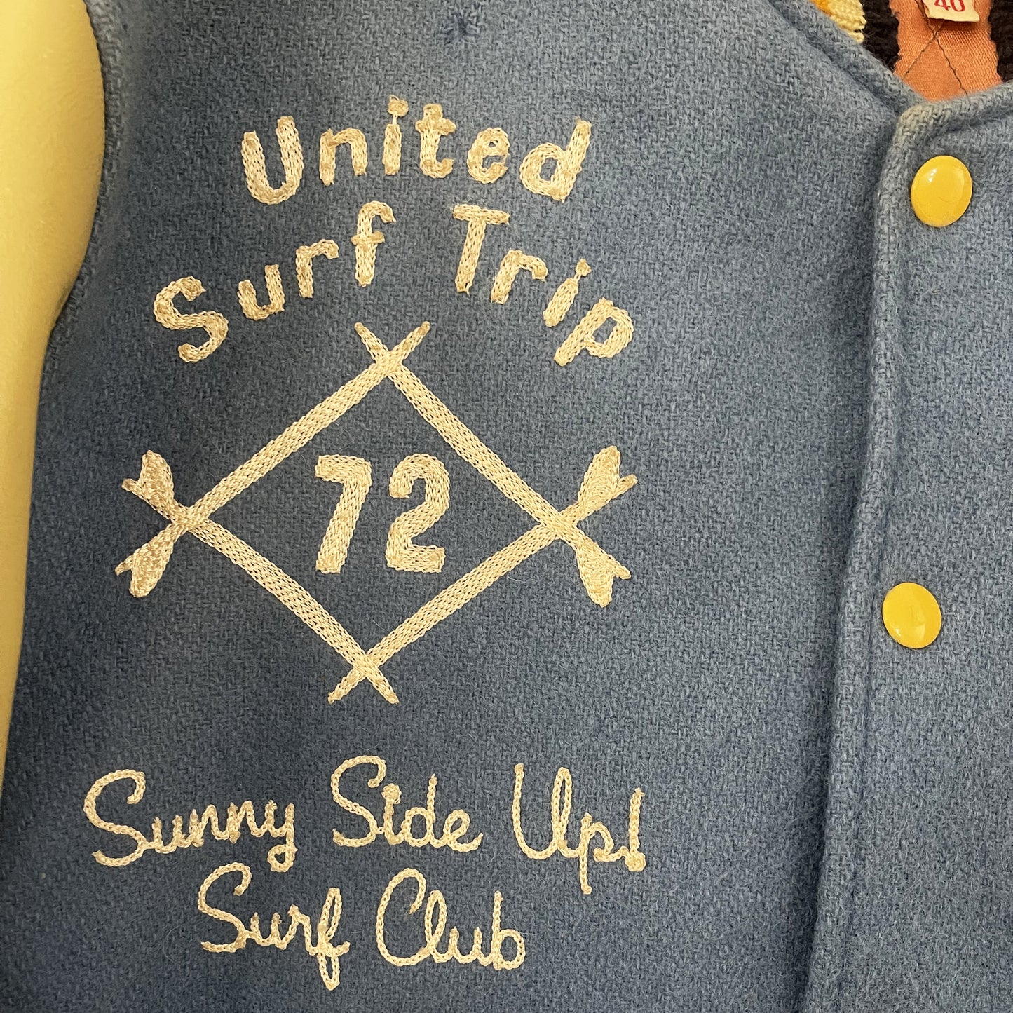 Whitesville 'Wave Junkies' Varsity Jacket - L