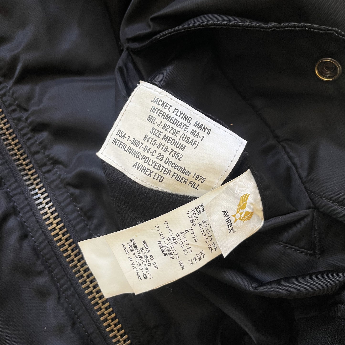 Avirex USA MA1 Bomber Jacket - M