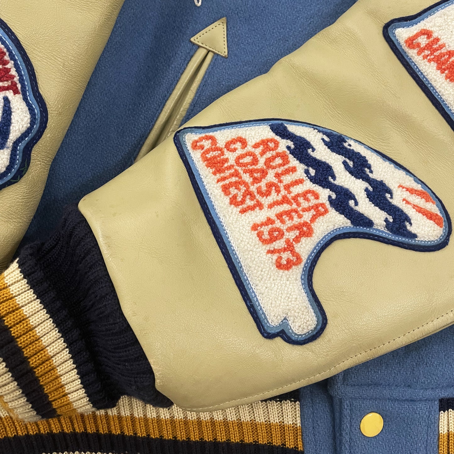 Whitesville 'Wave Junkies' Varsity Jacket - L