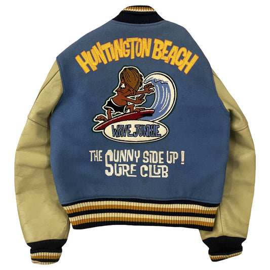Whitesville 'Wave Junkies' Varsity Jacket - L