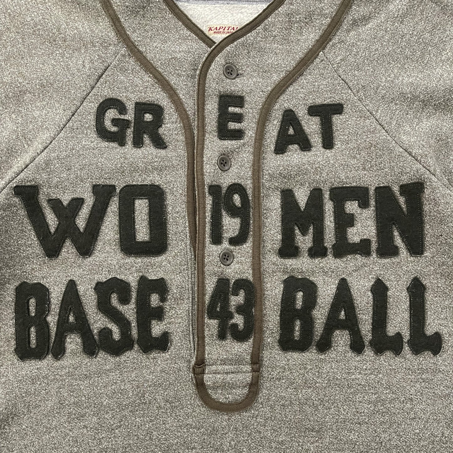 Kapital Great Women Baseball Henley Sweater