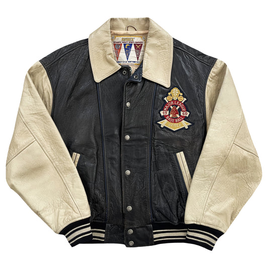 Avirex 'Chief High Hawk' Leather Varsity Jacket - L