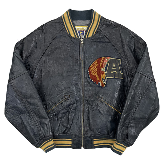 Avirex Tomahawks Leather Varsity Jacket - S