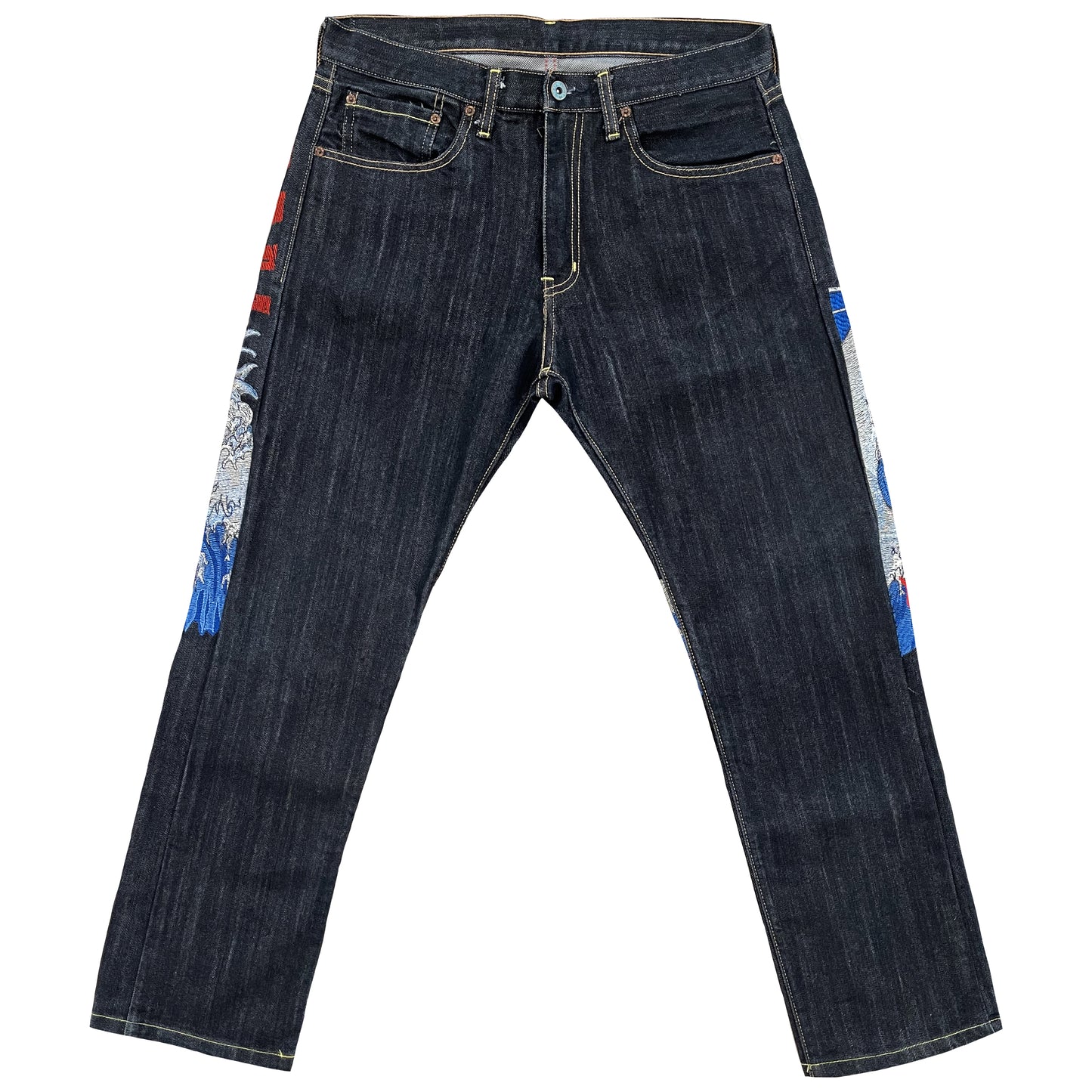 Sugoi Embroidered Koi Fish Jeans - W32”