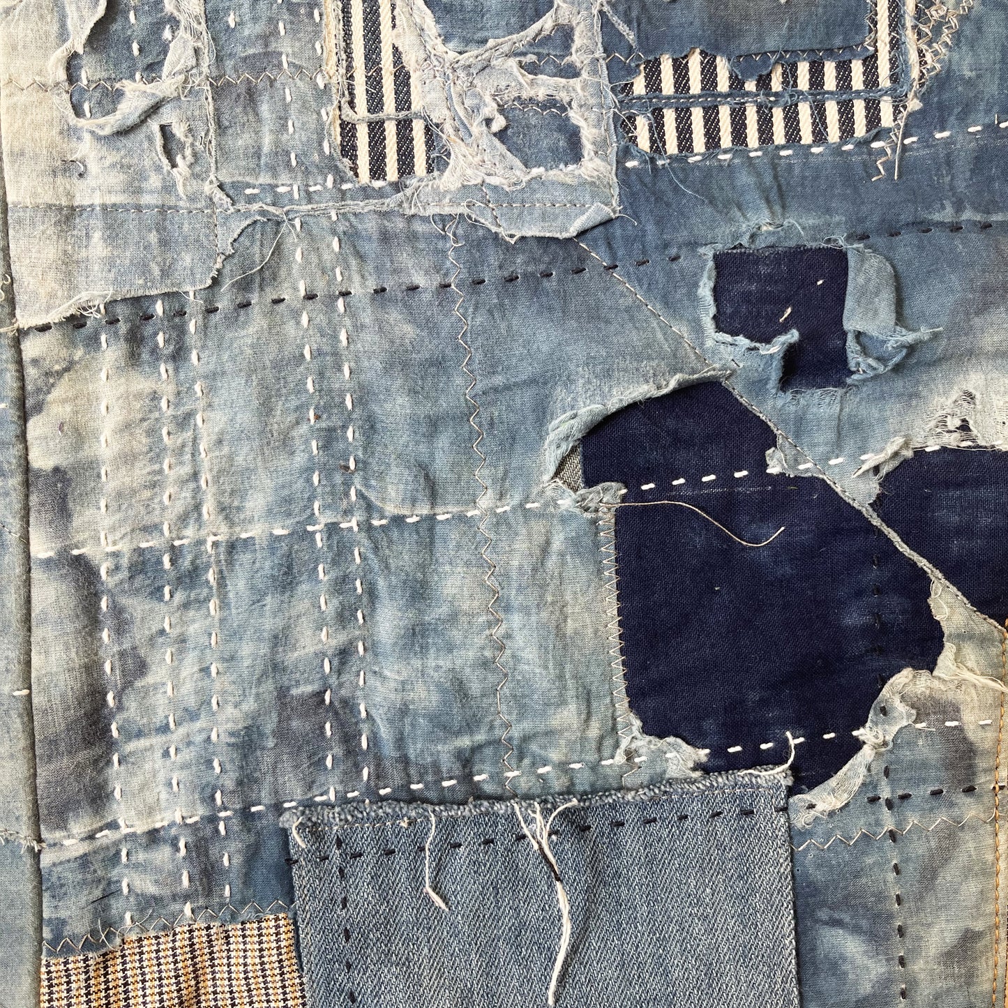 Boro Sashiko Distressed 501 Jeans - W36"