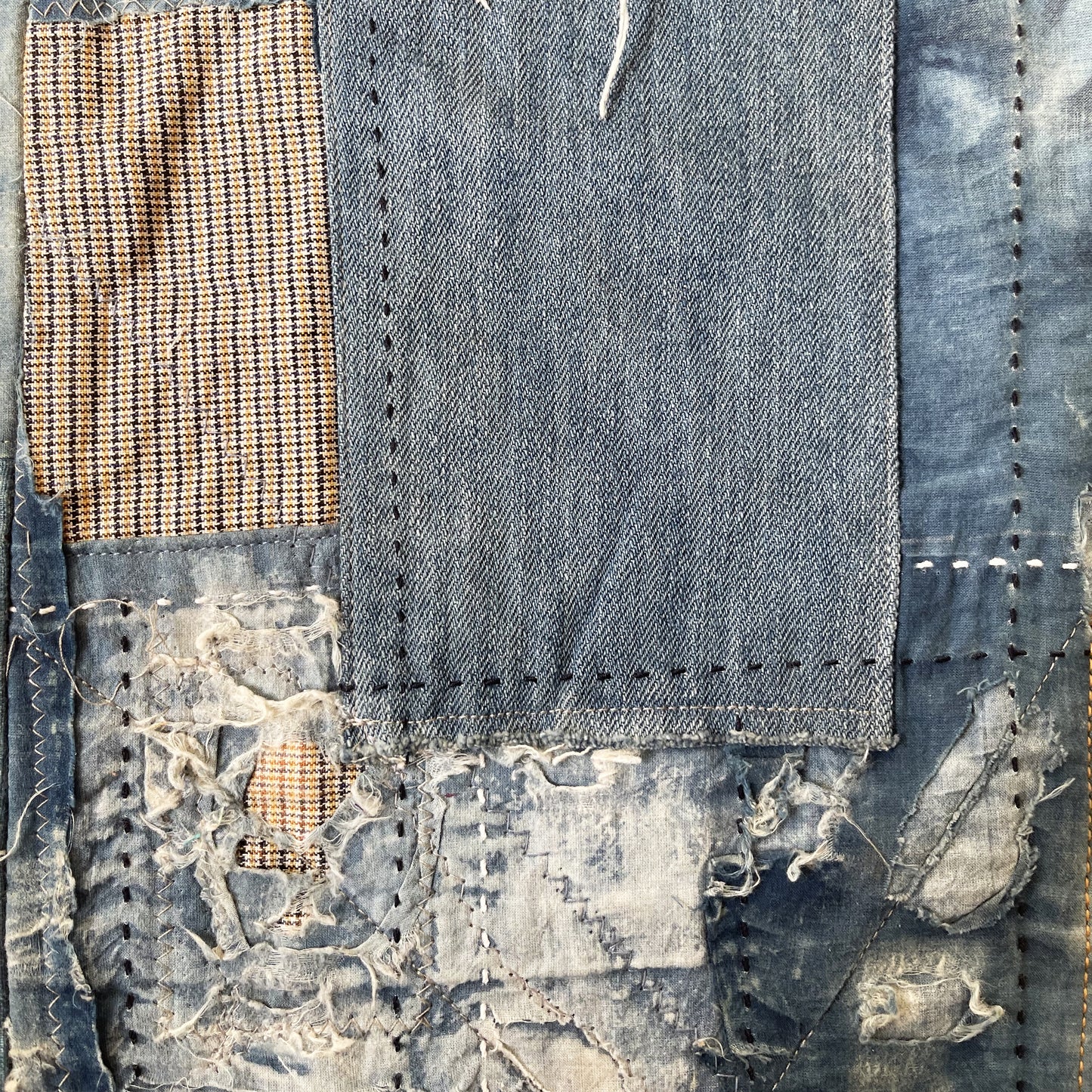 Boro Sashiko Distressed 501 Jeans - W36"