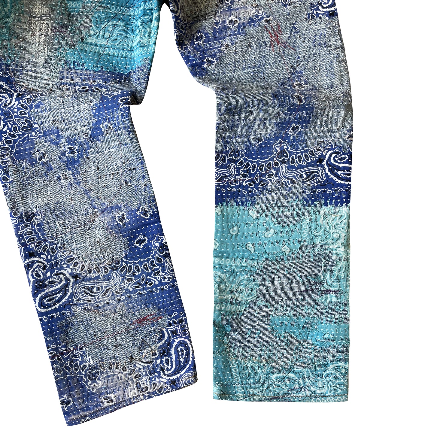 Boro Bandana Sashiko Distressed Jeans - W36"