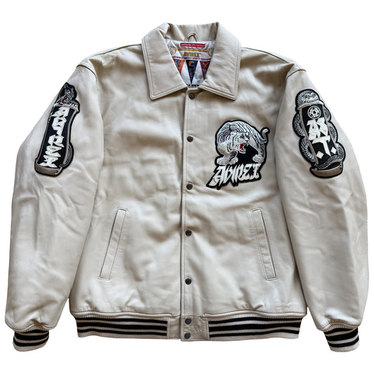 Avirex 'Speed Tigers' Leather Varsity Jacket - XL